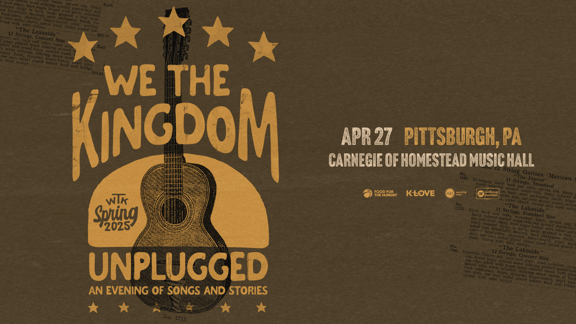 We The Kingdom Unplugged An Evening of Songs and Stories