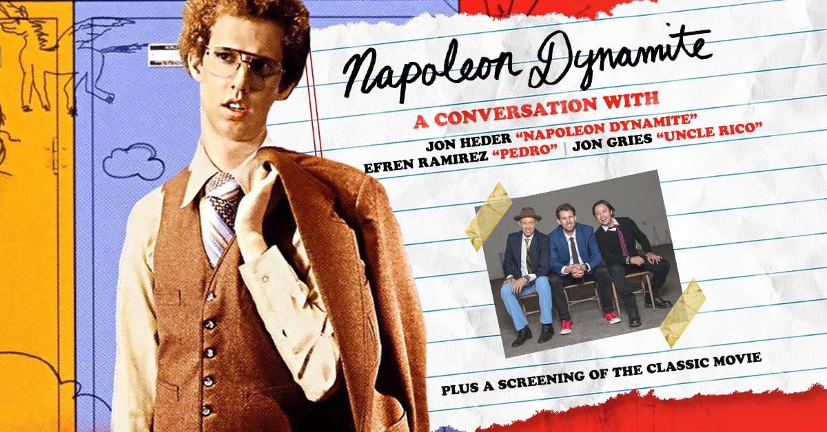 Napoleon Dynamite Live – A Conversation with Jon Heder, Efren Ramirez, and Jon Gries